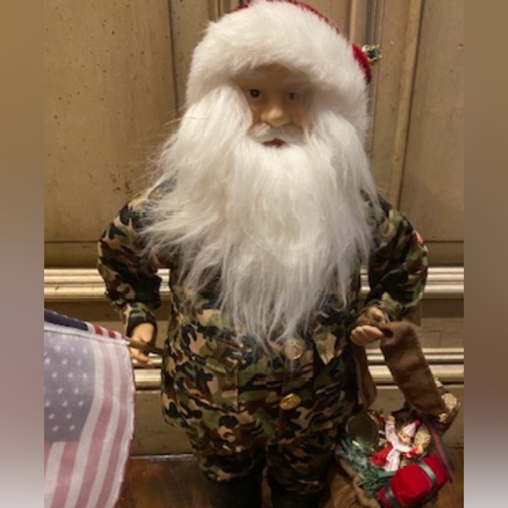 Santa Claus Camouflage Military Doll Christmas